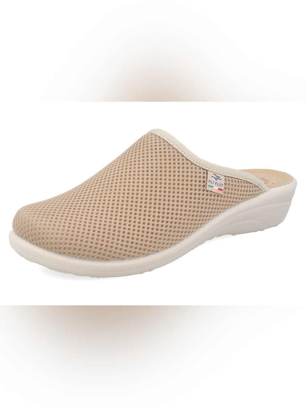 Women’s FLY FLOT beige cloth clogs- Size EU 40